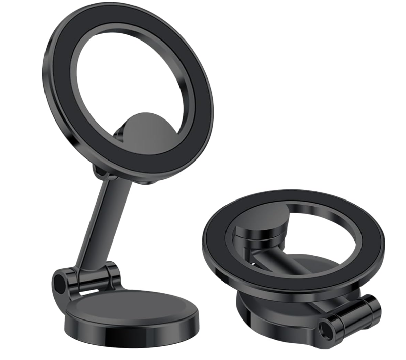 Suport magnetic auto rotativ la 360 grade cu baza rotunda pliabil